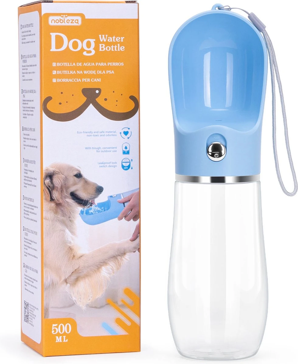 Nobleza 43B4C - Honden Waterfles - 500ml - Honden Bidon - Honden Drinkfles - Blauw 9 Nobleza 43B4C - Honden Waterfles - 500ml - Honden Bidon - Honden Drinkfles - Blauw - Afbeelding 9
