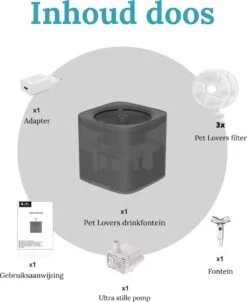 Petlovers - Drinkfontein Kat - Waterfontein Kat - Drinkfontein - Kattenfontein - Fluisterstil - Inclusief 3 GRATIS Filters -Huisdierbenodigdheden 982x1200 4