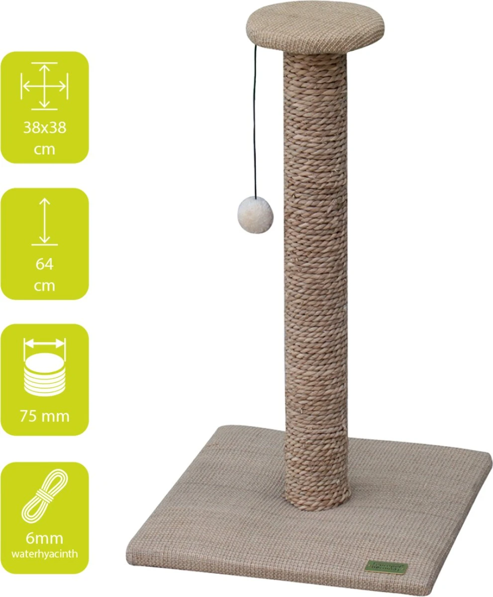 Ebi Harmony Natural - Krabpaal - Beige - 38 X 38 X 64 Cm 2 Ebi Harmony Natural - Krabpaal - Beige - 38 X 38 X 64 Cm - Afbeelding 2