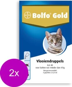 Bolfo Gold Kat 40 - Anti Vlooienmiddel - 2 X 4 Stuks 0 - 4 Kg -Huisdierbenodigdheden 992x1200 7