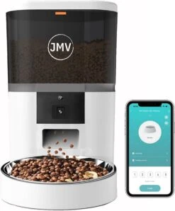 JMV Automatische Voerbak Voor Kat En Hond - Voerautomaat Met Verstelbare Camera En Smartphone Besturing - 6 Liter