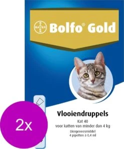 Bolfo Gold Kat 40 - Anti Vlooienmiddel - 2 X 4 Stuks 0 - 4 Kg -Huisdierbenodigdheden 996x1200 19