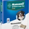 Mansonil All Worm Tasty Ontworming Tabletten Hond 2 Tabletten